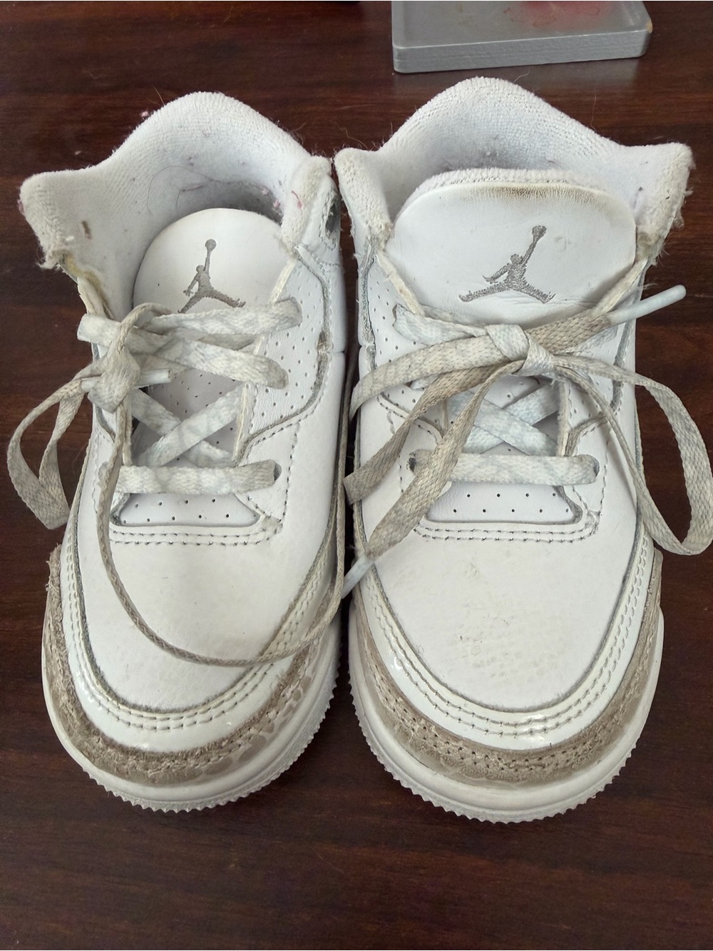 Jordan Kids White and Gray Sneakers with Jumpman